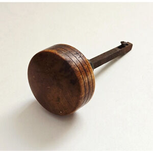 Antique Wooden Door Knob Reclaimed Art Deco Estate Architectural Salvage Vintage